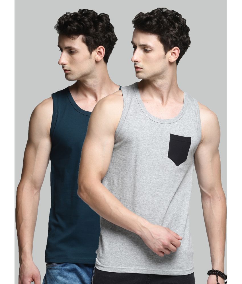     			Trends Tower Pack of 2 Cotton Men's Vest ( Multi )