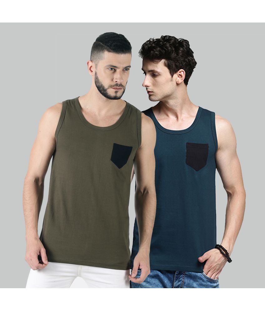     			Trends Tower Pack of 2 Cotton Men's Vest ( Multi )