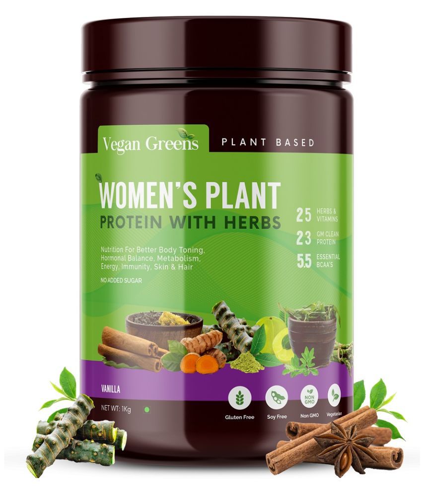     			Vegan Greens - Women Plant Protein + Herbs 1Kg Vanilla Plant Protein Powder ( 1 kg Vanilla )
