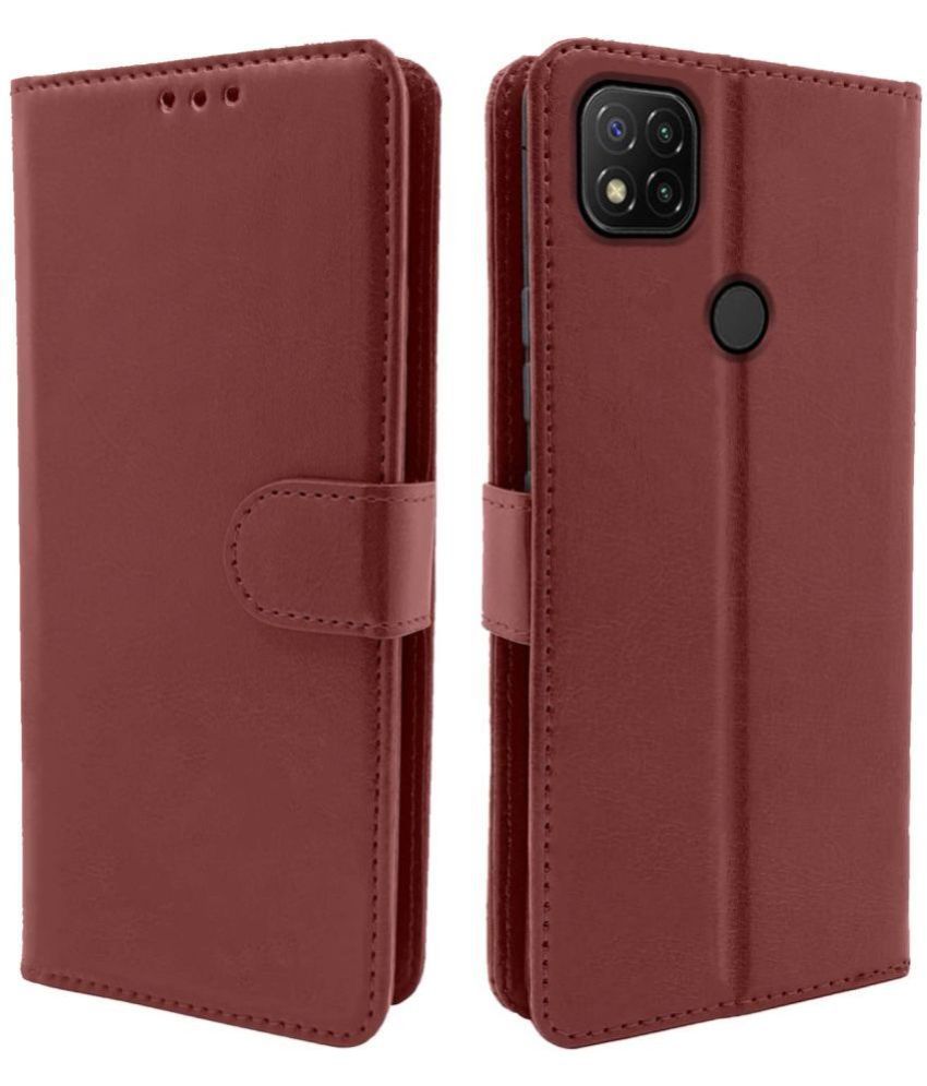     			Balkans Tan Flip Cover Artificial Leather Compatible For Poco C31 ( Pack of 1 )