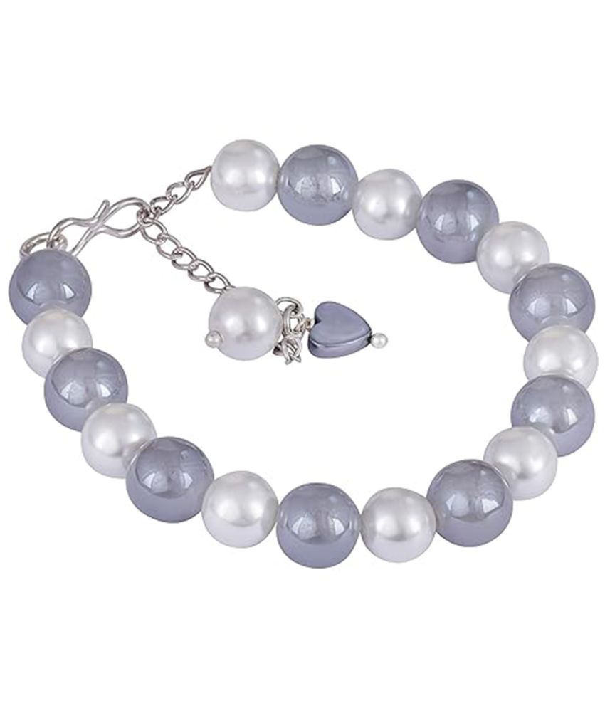     			JFL - Jewellery For Less Light Grey Bracelet ( Pack of 1 )