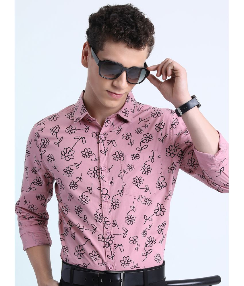     			Ketch 100% Cotton Regular Fit Printed Full Sleeves Men's Casual Shirt - Purple ( Pack of 1 )