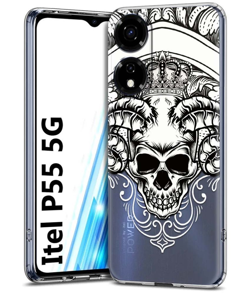     			Fashionury Multicolor Printed Back Cover Silicon Compatible For Itel P55 5G ( Pack of 1 )