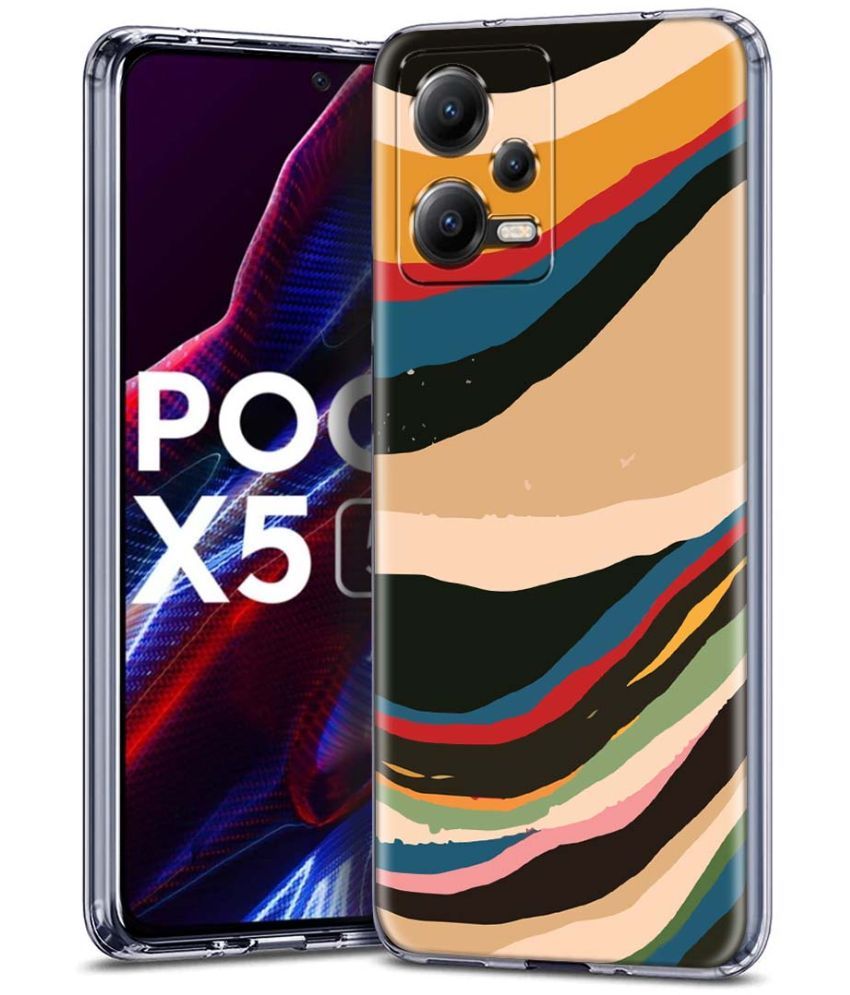     			Fashionury Multicolor Printed Back Cover Silicon Compatible For poco x5 5g ( Pack of 1 )