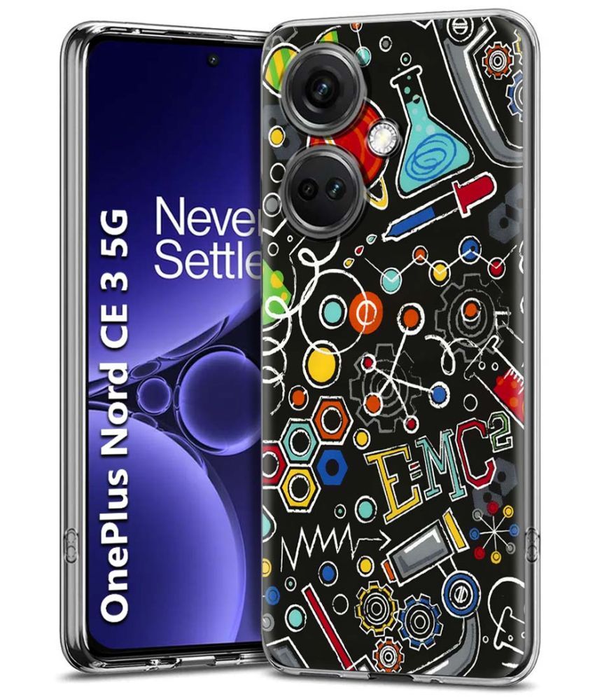     			Fashionury Multicolor Printed Back Cover Silicon Compatible For OnePlus Nord CE 3 5G ( Pack of 1 )