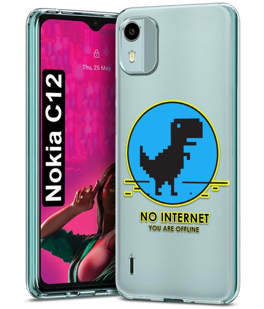     			Fashionury Multicolor Printed Back Cover Silicon Compatible For Nokia C12 ( Pack of 1 )