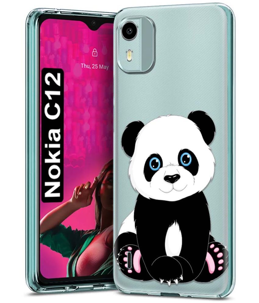     			Fashionury Multicolor Printed Back Cover Silicon Compatible For Nokia C12 ( Pack of 1 )