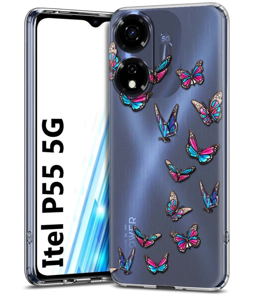     			Fashionury Multicolor Printed Back Cover Silicon Compatible For Itel P55 5G ( Pack of 1 )