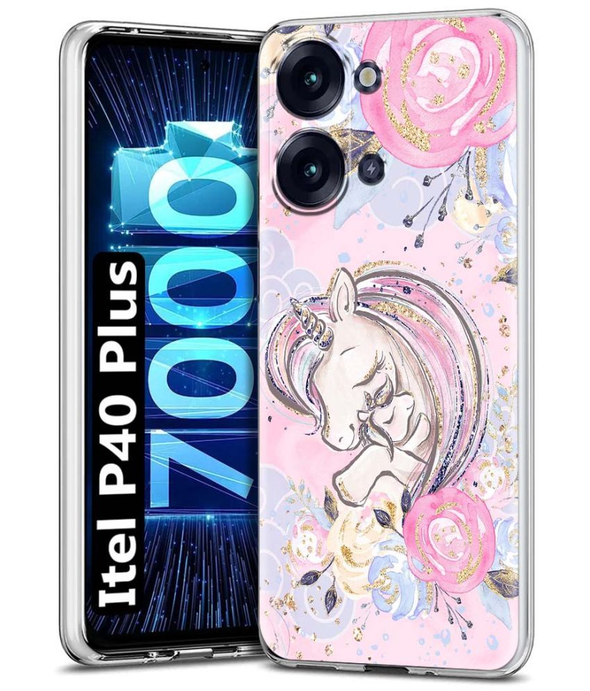     			Fashionury Multicolor Printed Back Cover Silicon Compatible For Itel P40 Plus ( Pack of 1 )