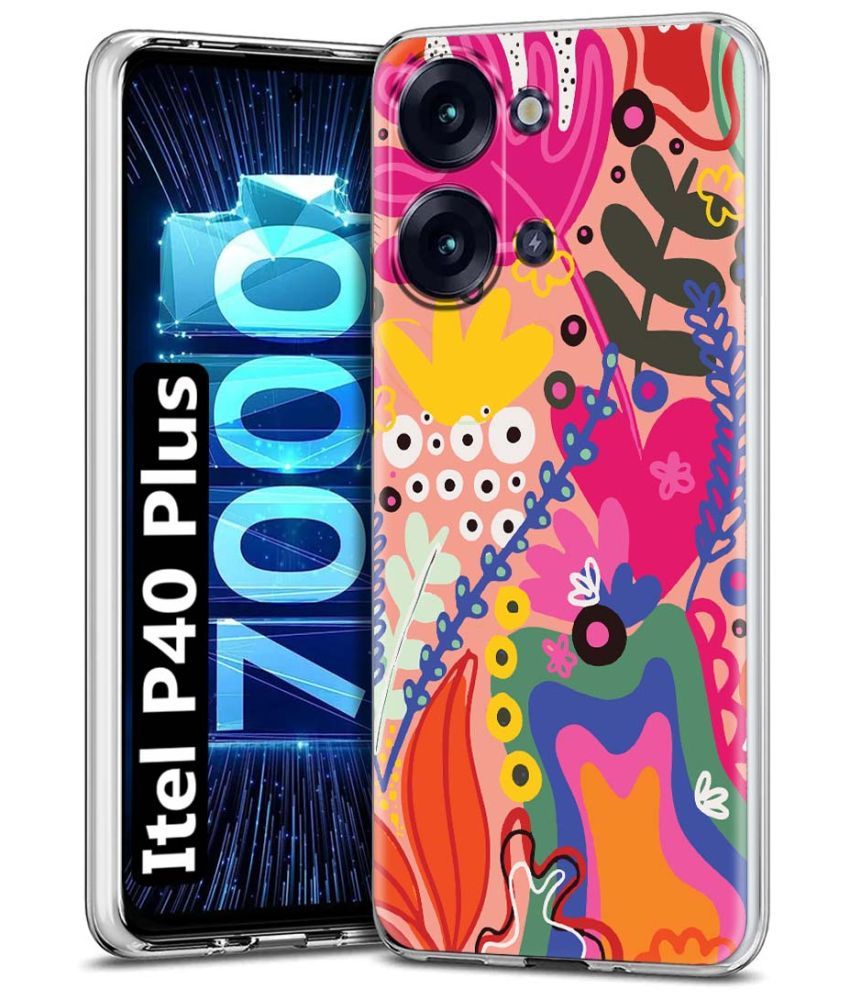     			Fashionury Multicolor Printed Back Cover Silicon Compatible For Itel P40 Plus ( Pack of 1 )