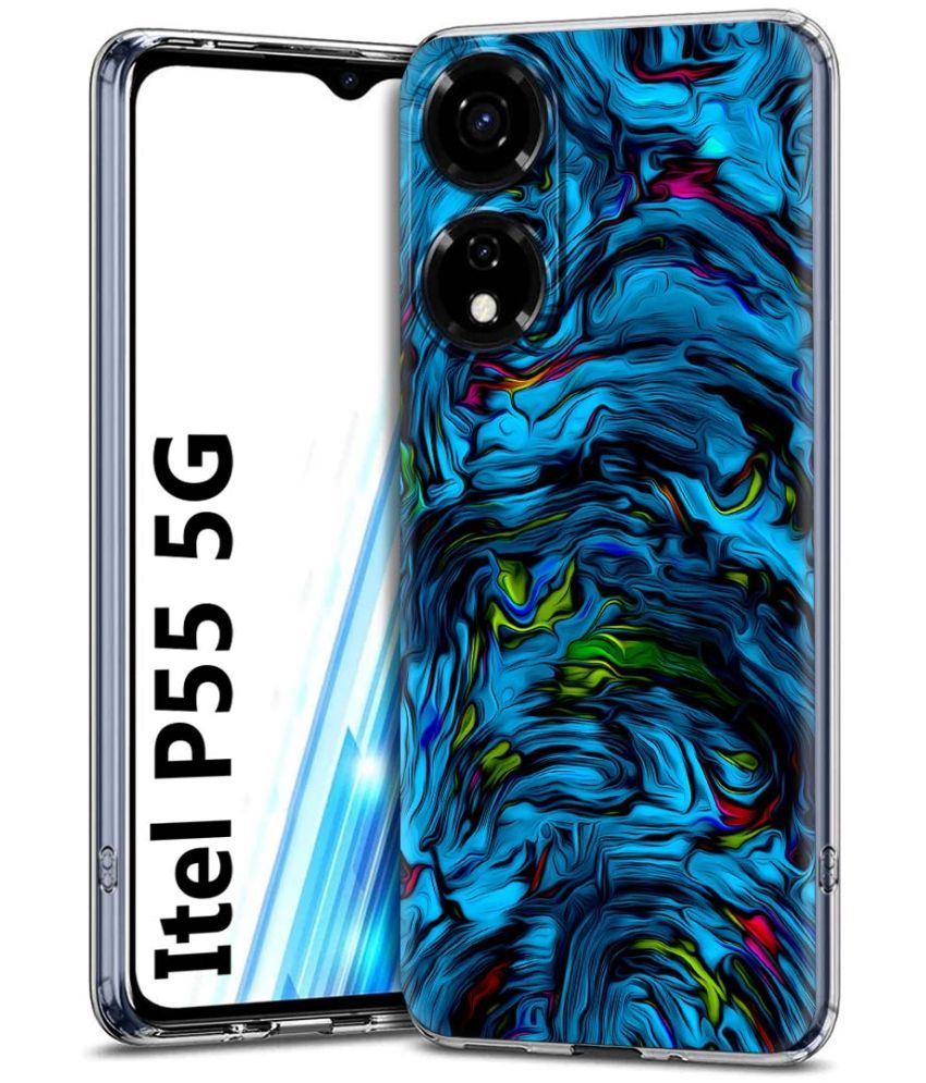     			Fashionury Multicolor Printed Back Cover Silicon Compatible For Itel P55 5G ( Pack of 1 )