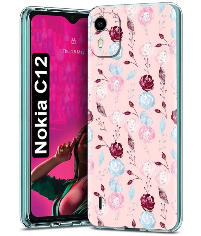     			Fashionury Multicolor Printed Back Cover Silicon Compatible For Nokia C12 ( Pack of 1 )