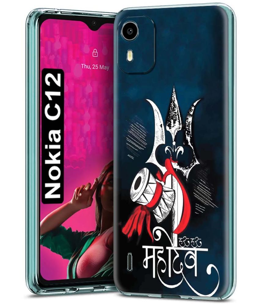     			Fashionury Multicolor Printed Back Cover Silicon Compatible For Nokia C12 ( Pack of 1 )