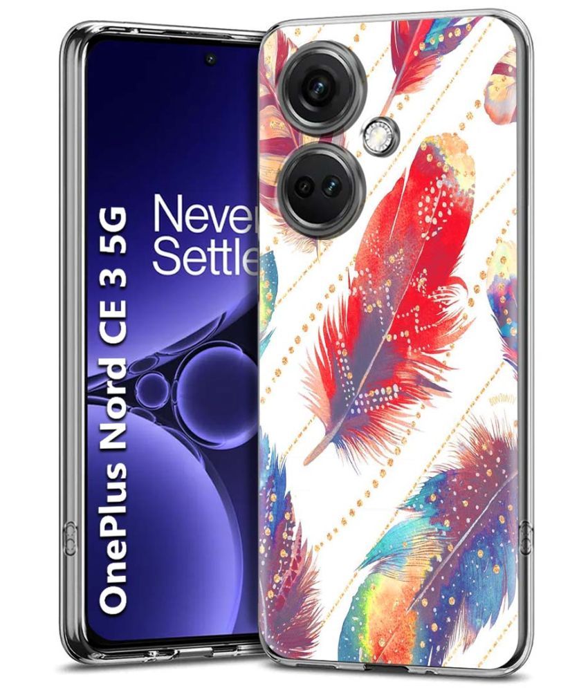     			Fashionury Multicolor Printed Back Cover Silicon Compatible For OnePlus Nord CE 3 5G ( Pack of 1 )