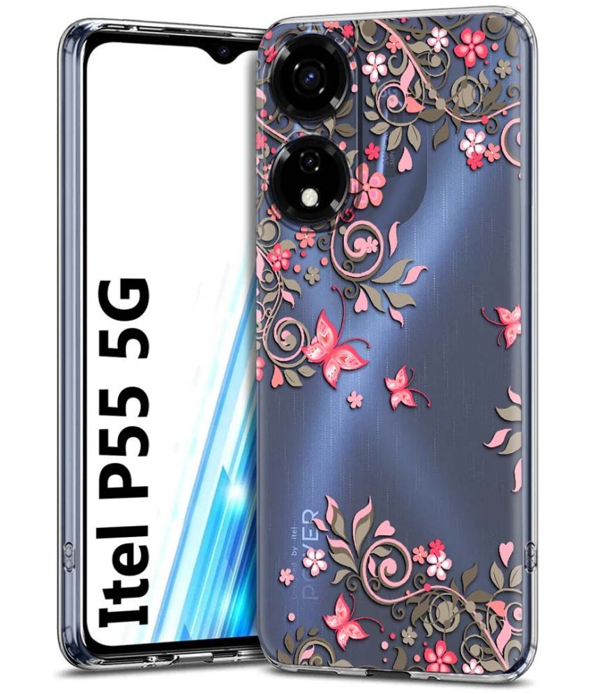     			Fashionury Multicolor Printed Back Cover Silicon Compatible For Itel P55 5G ( Pack of 1 )