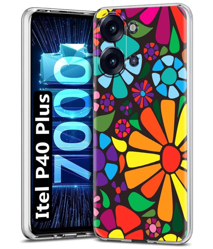     			Fashionury Multicolor Printed Back Cover Silicon Compatible For Itel P40 Plus ( Pack of 1 )