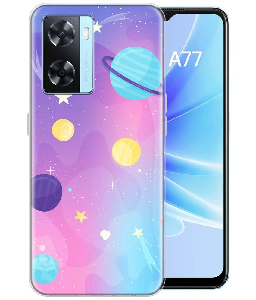     			Fashionury Multicolor Printed Back Cover Silicon Compatible For Oppo A77 ( Pack of 1 )