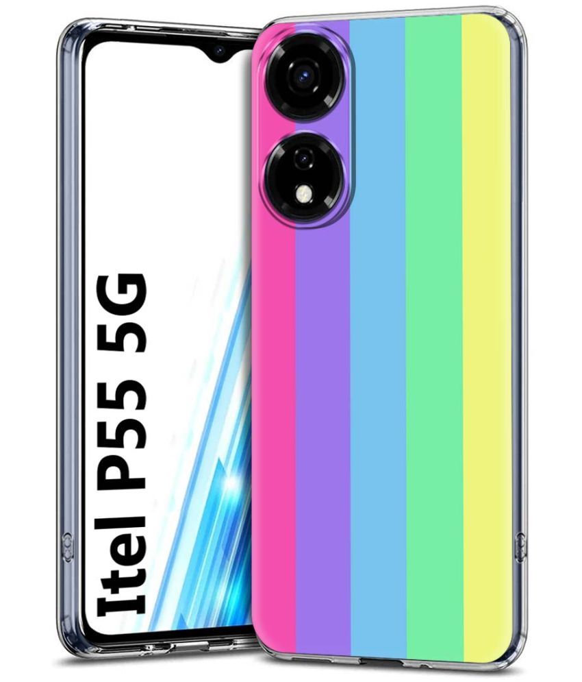     			Fashionury Multicolor Printed Back Cover Silicon Compatible For Itel P55 5G ( Pack of 1 )