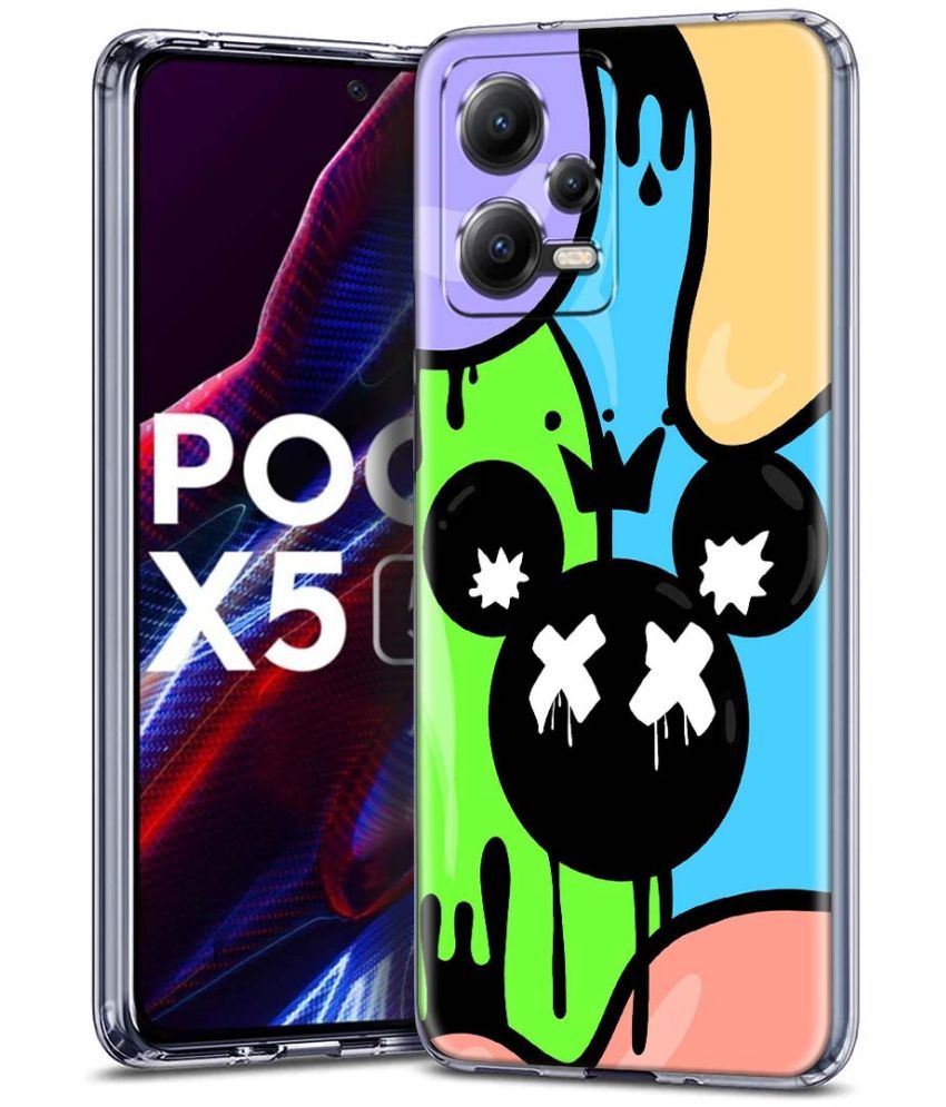     			Fashionury Multicolor Printed Back Cover Silicon Compatible For poco x5 5g ( Pack of 1 )