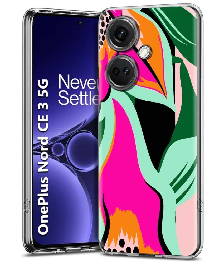     			Fashionury Multicolor Printed Back Cover Silicon Compatible For OnePlus Nord CE 3 5G ( Pack of 1 )