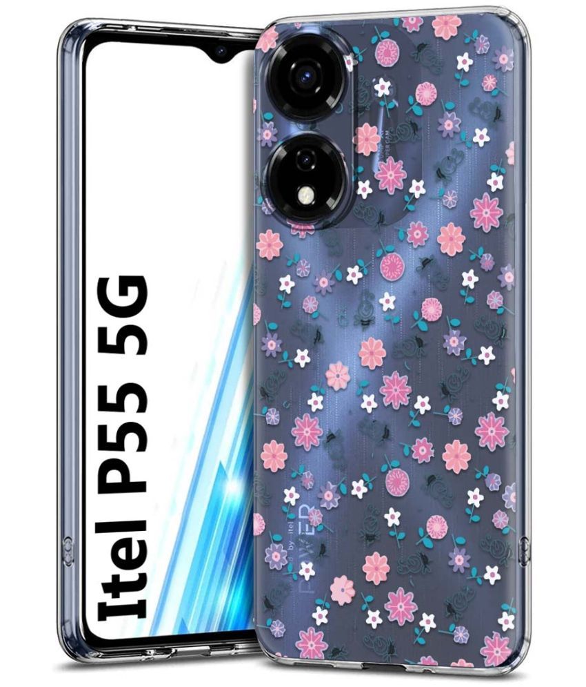     			Fashionury Multicolor Printed Back Cover Silicon Compatible For Itel P55 5G ( Pack of 1 )