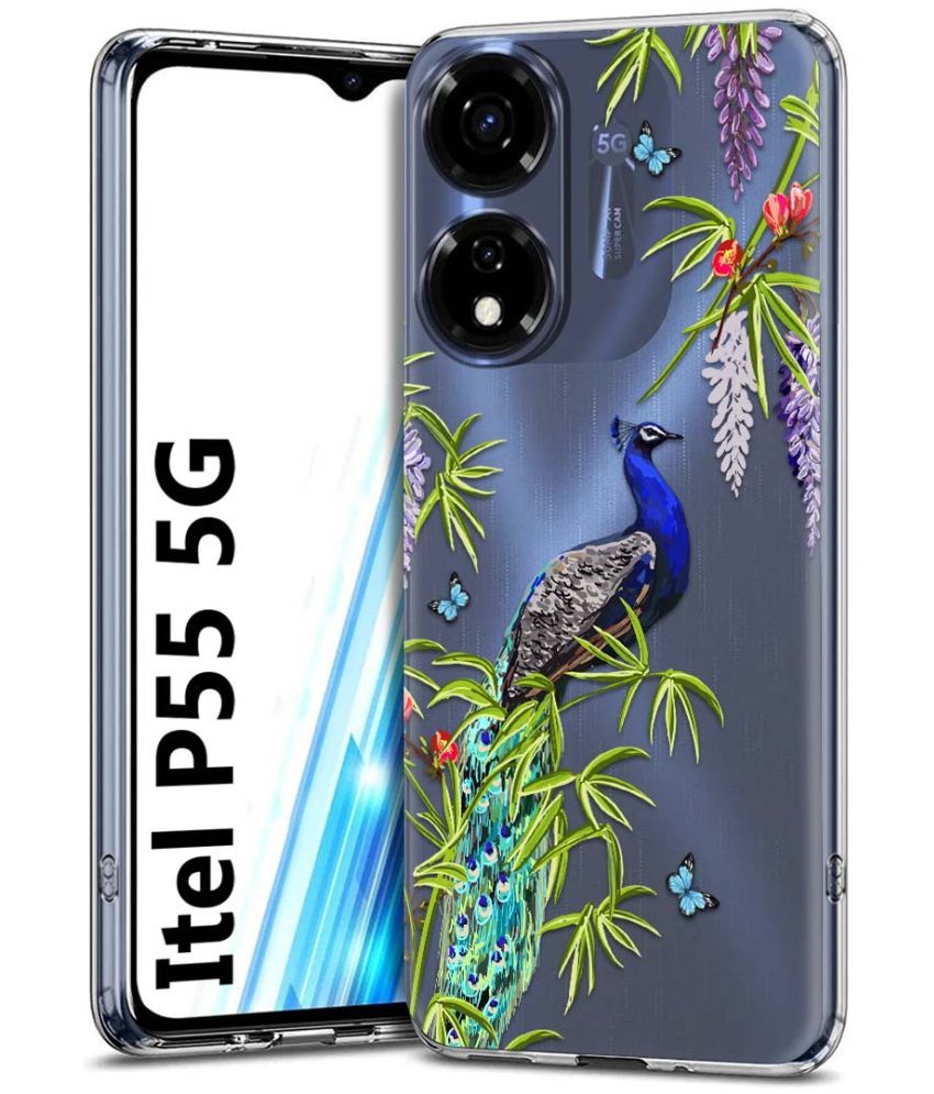     			Fashionury Multicolor Printed Back Cover Silicon Compatible For Itel P55 5G ( Pack of 1 )