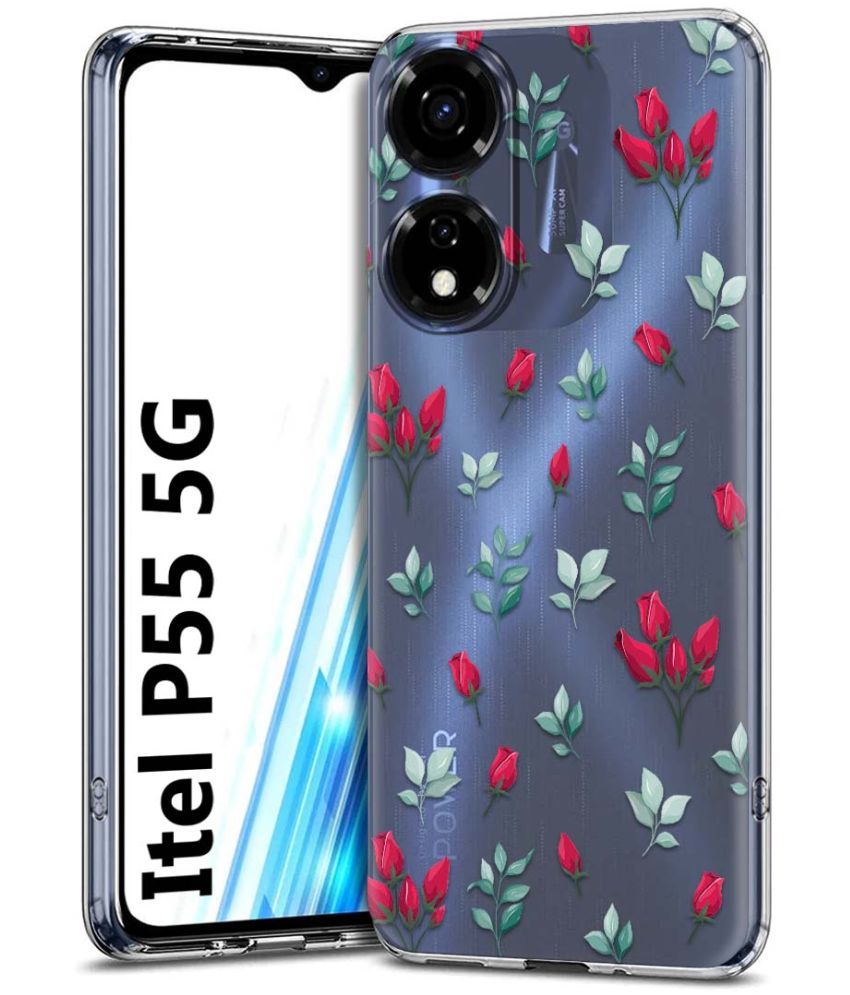     			Fashionury Multicolor Printed Back Cover Silicon Compatible For Itel P55 5G ( Pack of 1 )