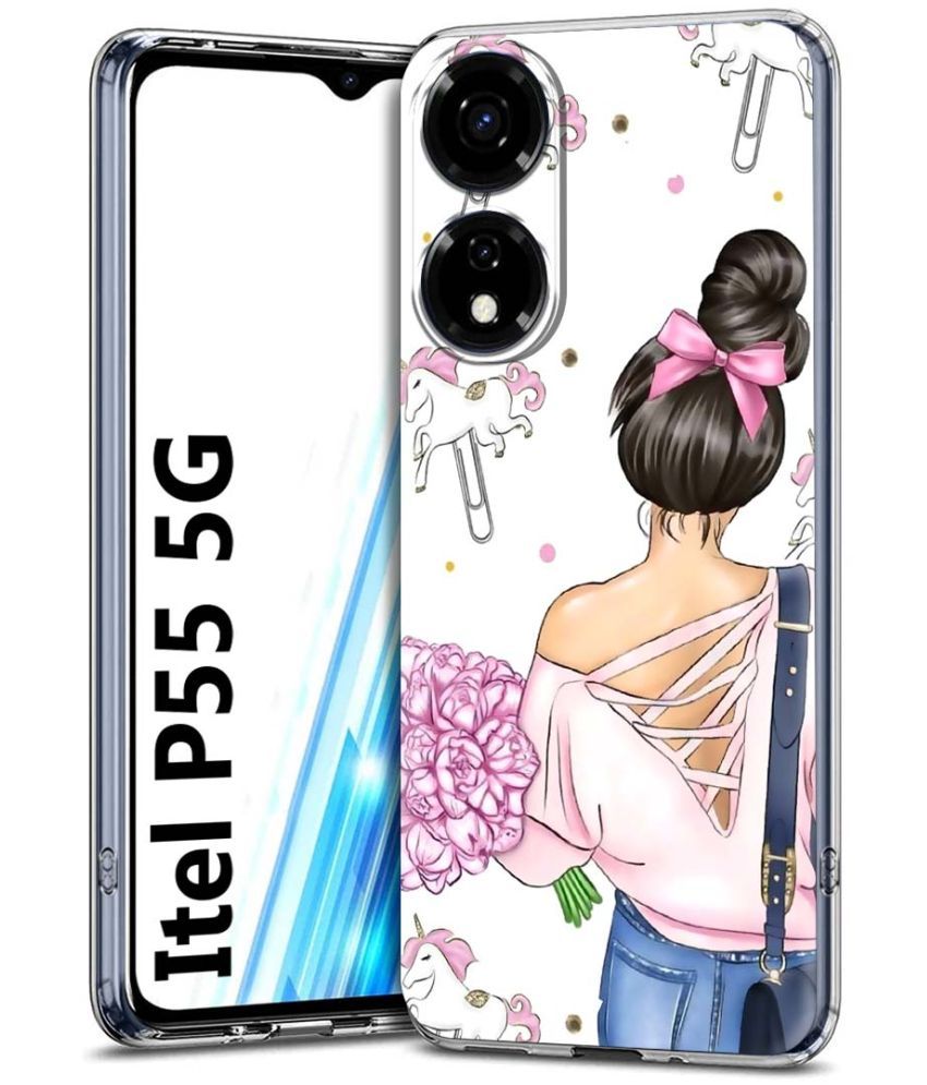     			Fashionury Multicolor Printed Back Cover Silicon Compatible For Itel P55 5G ( Pack of 1 )