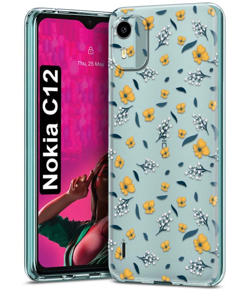     			Fashionury Multicolor Printed Back Cover Silicon Compatible For Nokia C12 ( Pack of 1 )