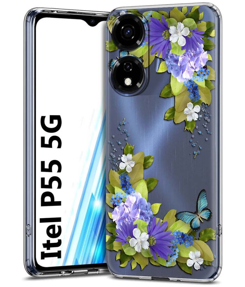     			Fashionury Multicolor Printed Back Cover Silicon Compatible For Itel P55 5G ( Pack of 1 )