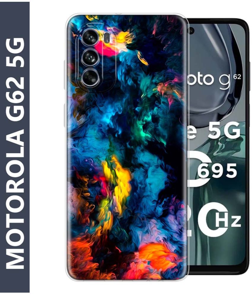     			Fashionury Multicolor Printed Back Cover Silicon Compatible For Motorola G62 5G ( Pack of 1 )