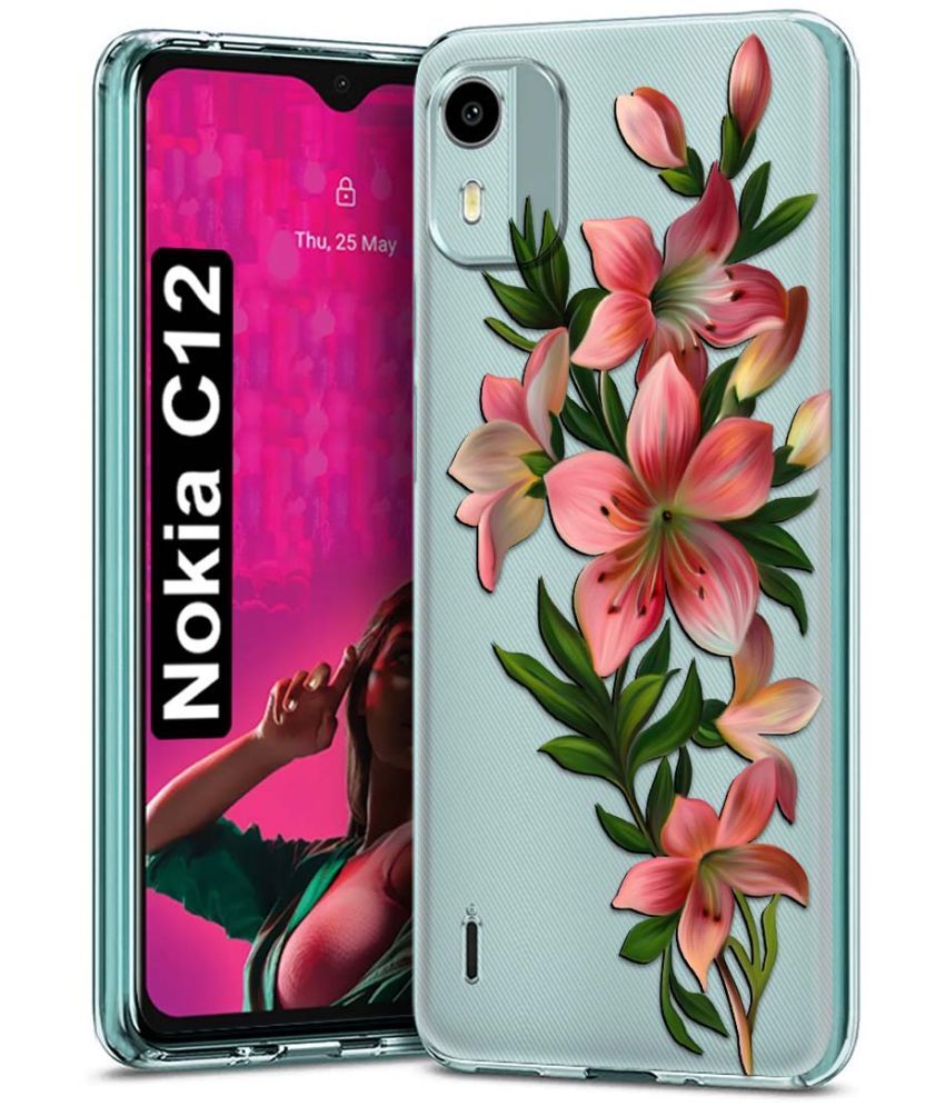     			Fashionury Multicolor Printed Back Cover Silicon Compatible For Nokia C12 ( Pack of 1 )