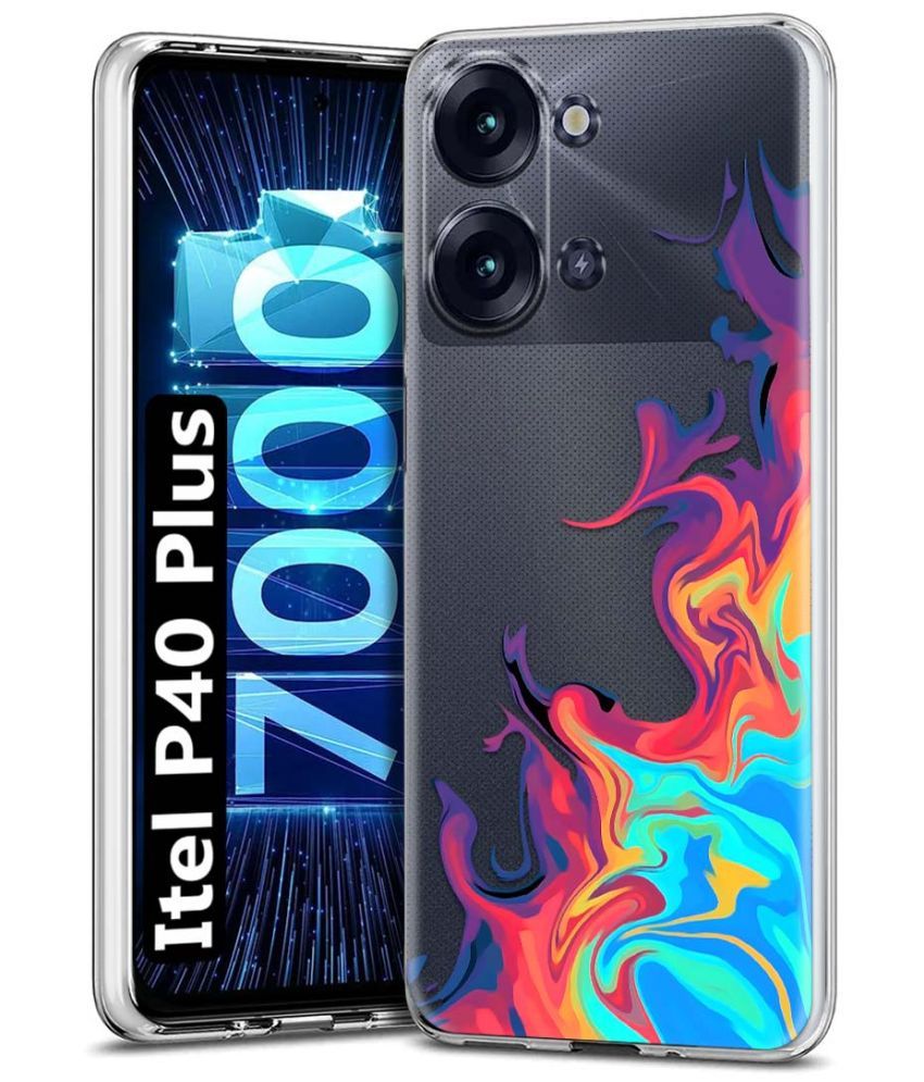     			Fashionury Multicolor Printed Back Cover Silicon Compatible For Itel P40 Plus ( Pack of 1 )