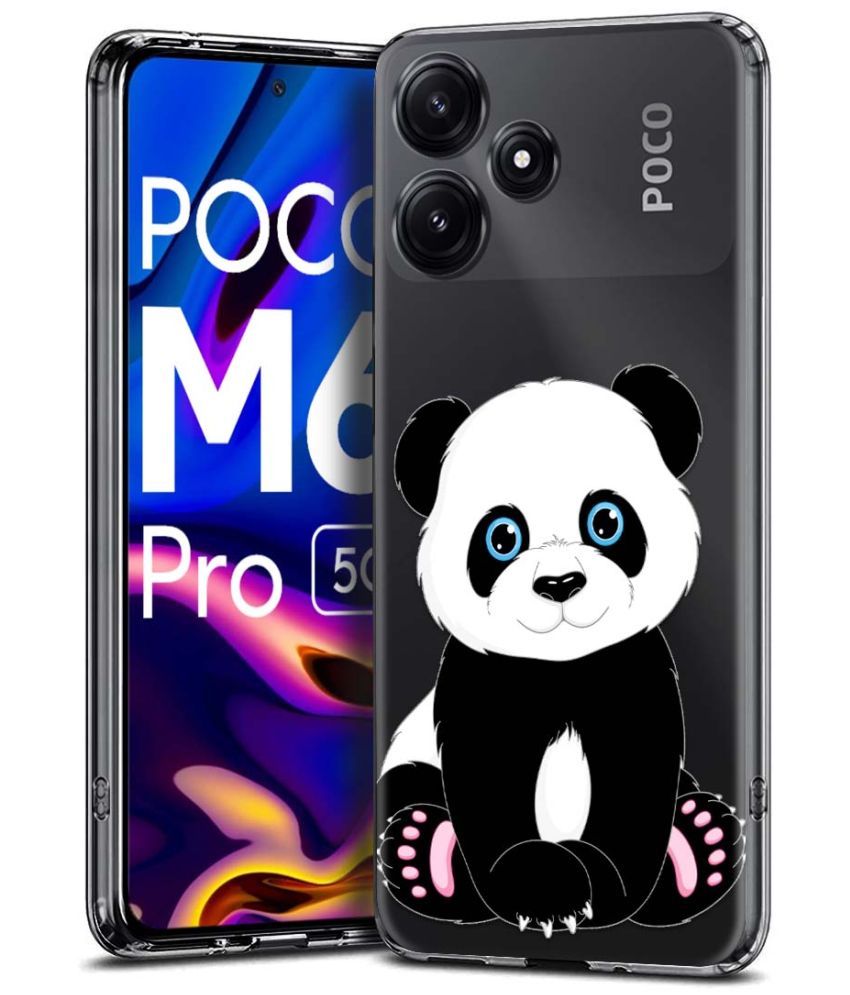     			Fashionury Multicolor Printed Back Cover Silicon Compatible For Poco M6 Pro ( Pack of 1 )