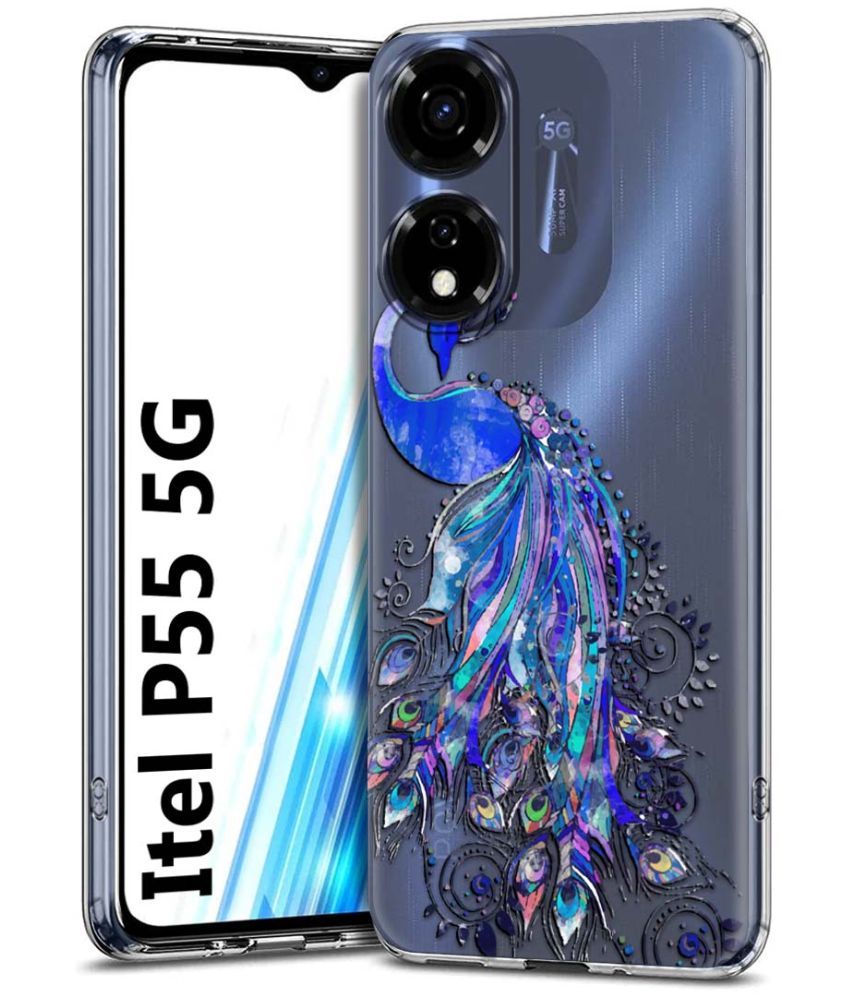     			Fashionury Multicolor Printed Back Cover Silicon Compatible For Itel P55 5G ( Pack of 1 )