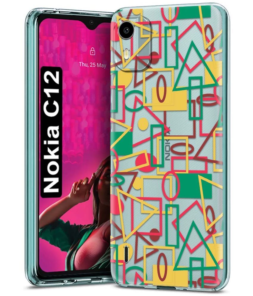     			Fashionury Multicolor Printed Back Cover Silicon Compatible For Nokia C12 ( Pack of 1 )