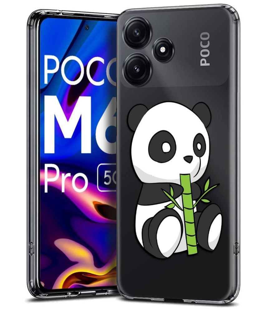     			Fashionury Multicolor Printed Back Cover Silicon Compatible For Poco M6 Pro ( Pack of 1 )