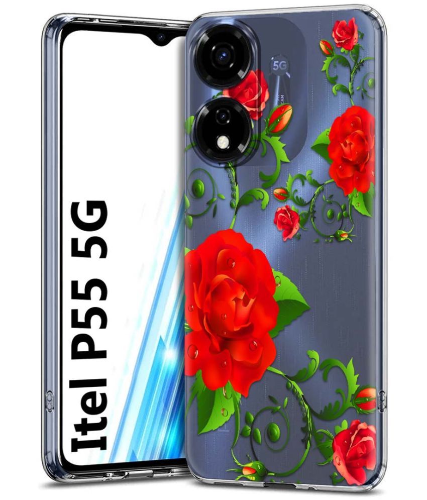     			Fashionury Multicolor Printed Back Cover Silicon Compatible For Itel P55 5G ( Pack of 1 )