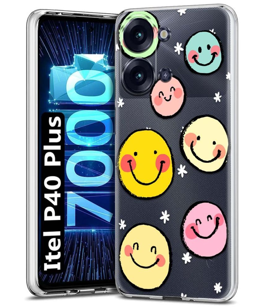     			Fashionury Multicolor Printed Back Cover Silicon Compatible For Itel P40 Plus ( Pack of 1 )