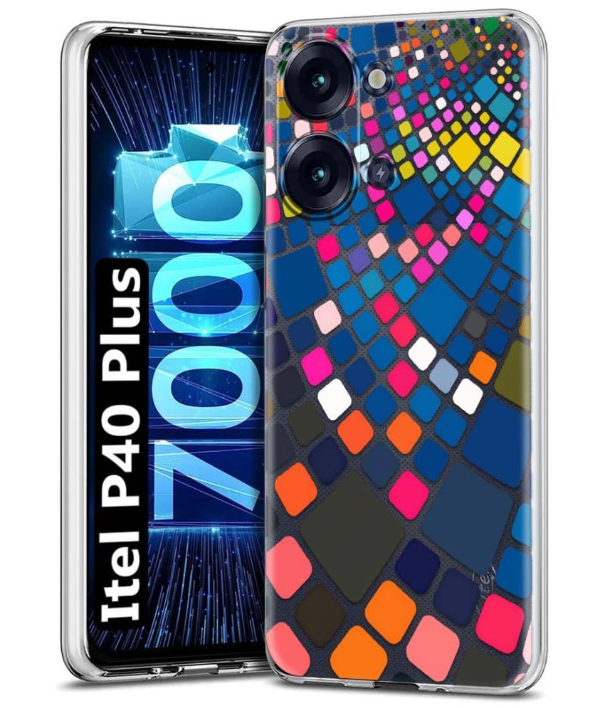     			Fashionury Multicolor Printed Back Cover Silicon Compatible For Itel P40 Plus ( Pack of 1 )