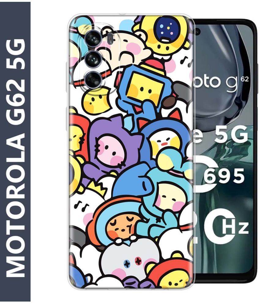     			Fashionury Multicolor Printed Back Cover Silicon Compatible For Motorola G62 5G ( Pack of 1 )