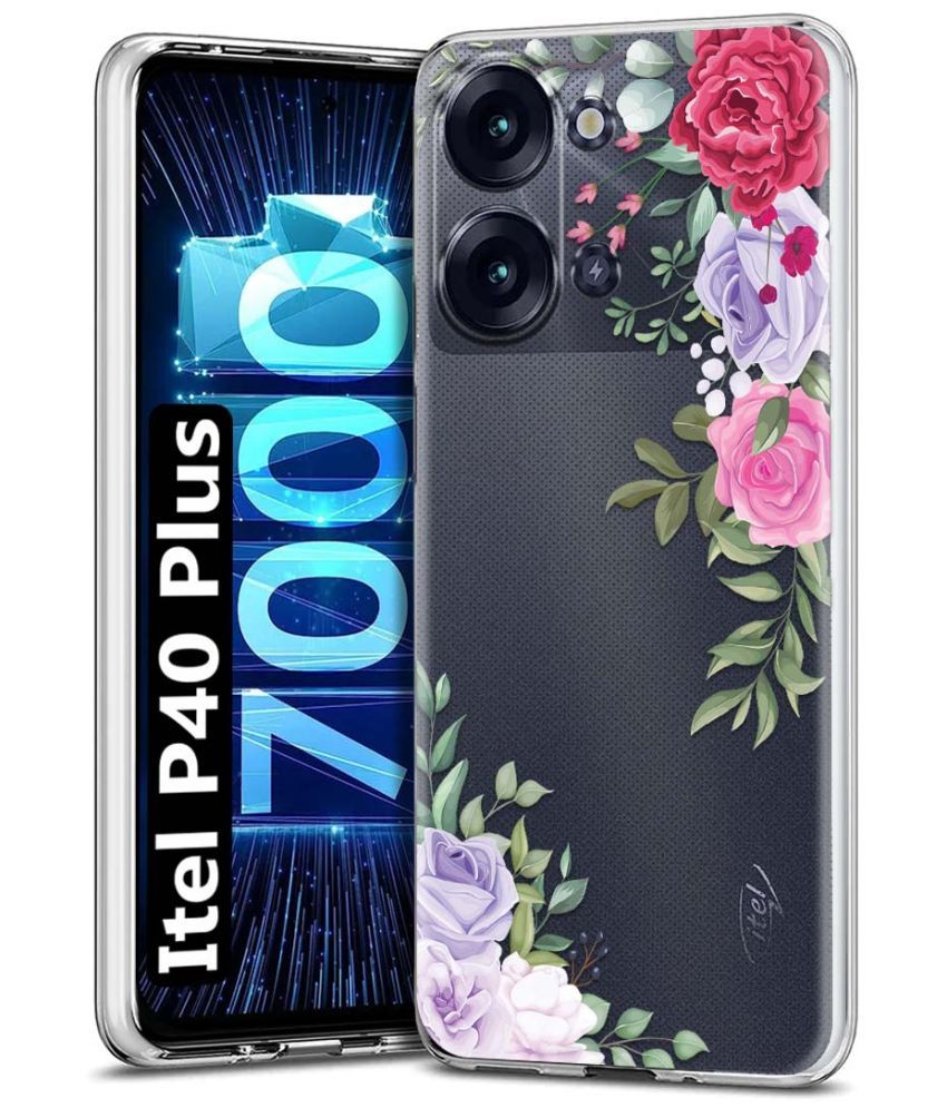     			Fashionury Multicolor Printed Back Cover Silicon Compatible For Itel P40 Plus ( Pack of 1 )