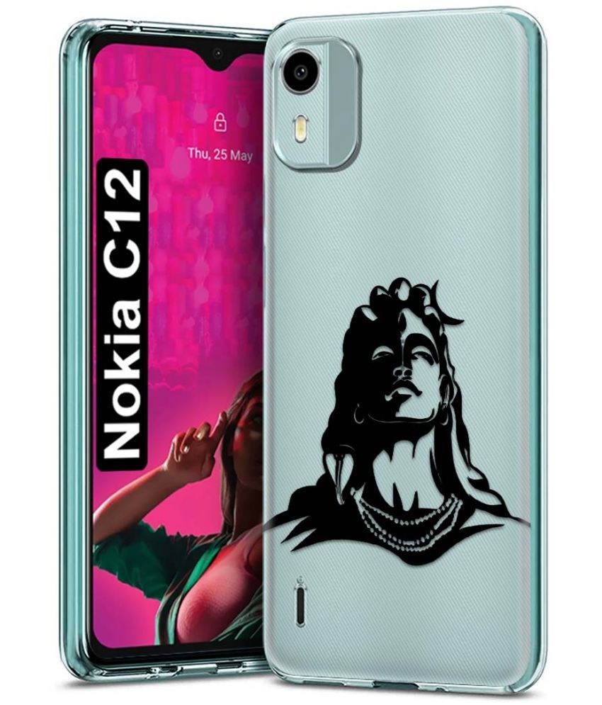     			Fashionury Multicolor Printed Back Cover Silicon Compatible For Nokia C12 ( Pack of 1 )