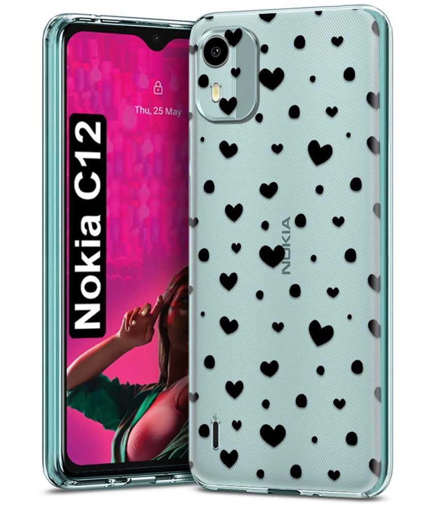     			Fashionury Multicolor Printed Back Cover Silicon Compatible For Nokia C12 ( Pack of 1 )