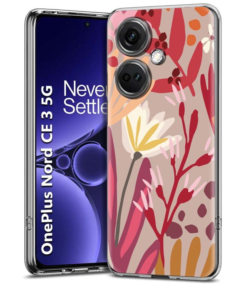     			Fashionury Multicolor Printed Back Cover Silicon Compatible For OnePlus Nord CE 3 5G ( Pack of 1 )