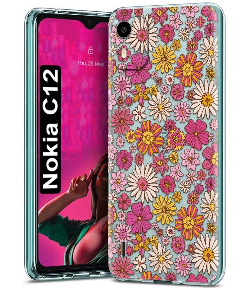     			Fashionury Multicolor Printed Back Cover Silicon Compatible For Nokia C12 ( Pack of 1 )