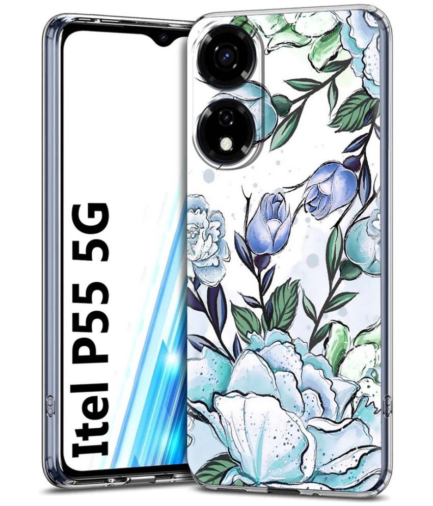     			Fashionury Multicolor Printed Back Cover Silicon Compatible For Itel P55 5G ( Pack of 1 )