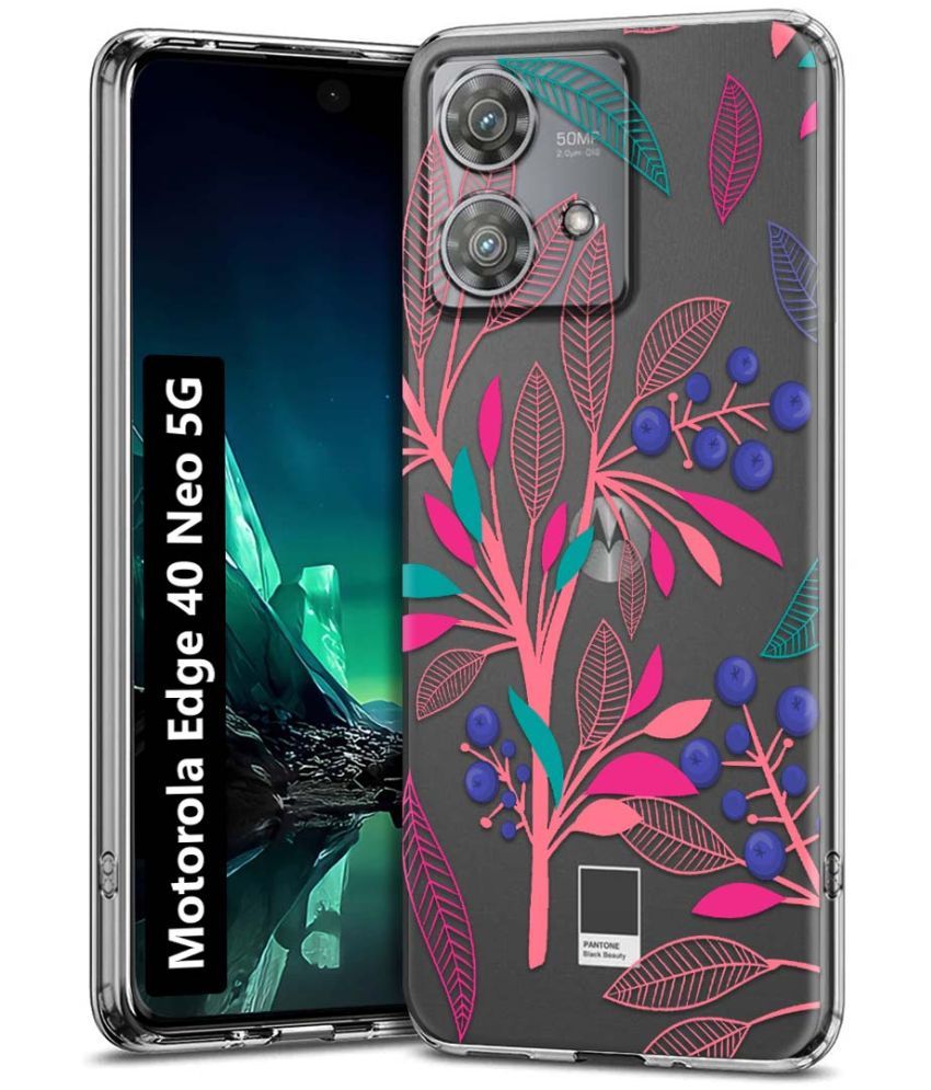     			Fashionury Multicolor Printed Back Cover Silicon Compatible For Motorola Edge 40 Neo 5G ( Pack of 1 )