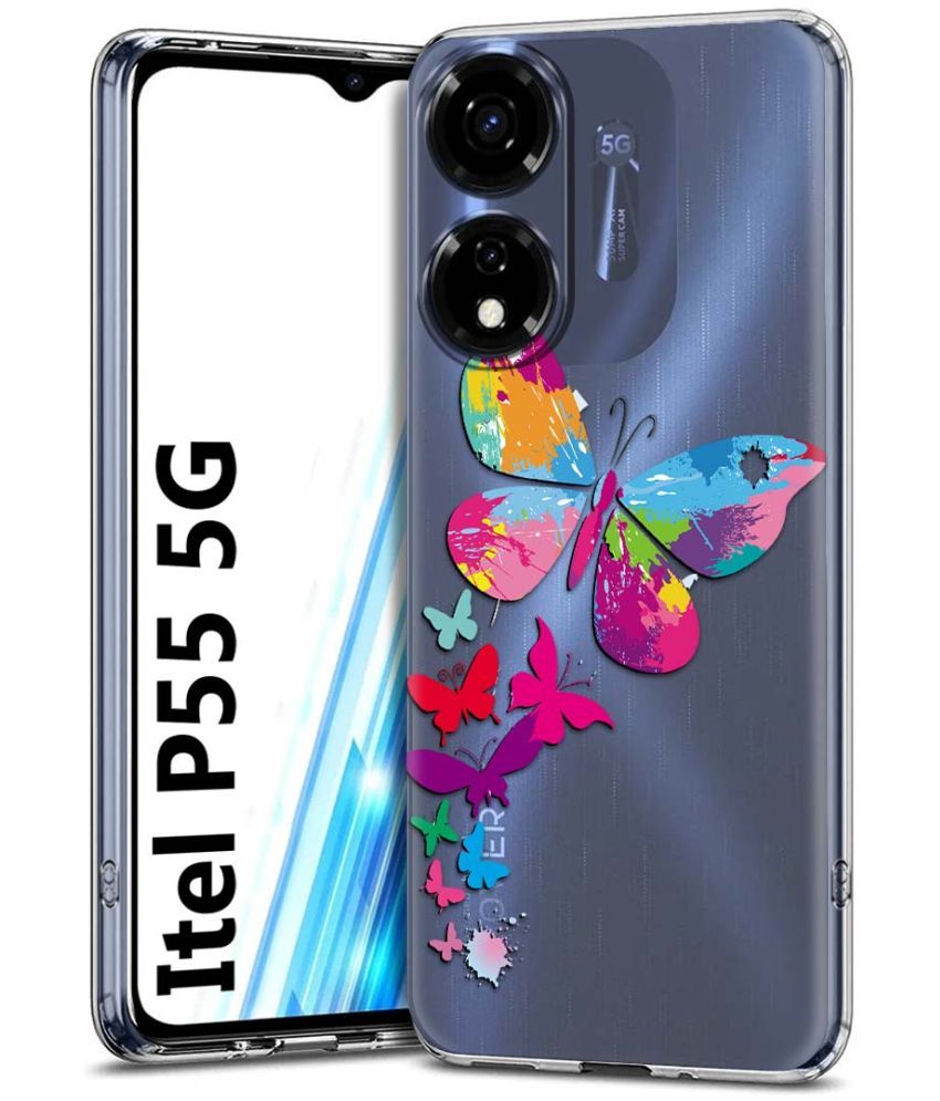     			Fashionury Multicolor Printed Back Cover Silicon Compatible For Itel P55 5G ( Pack of 1 )