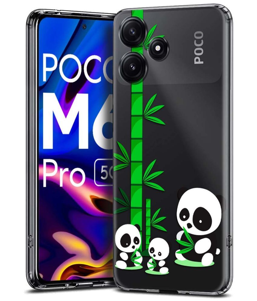     			Fashionury Multicolor Printed Back Cover Silicon Compatible For Poco M6 Pro ( Pack of 1 )